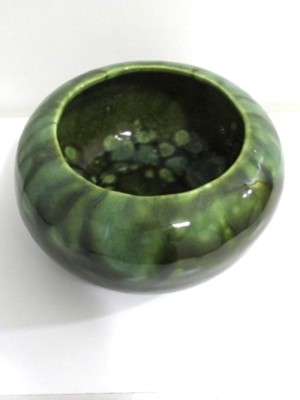 Olive Green Drip Glaze VTG Planter, Frank Moreno Pottery, CA - Picture 4 of 7